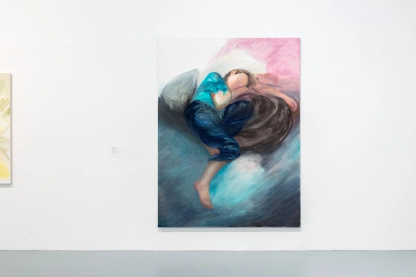 Ausstellungsansicht meiner Malerei in den Räumlichkeiten des renomierten Museums k29 in Düsseldorf im Rahmen der Absolventenausstellung
